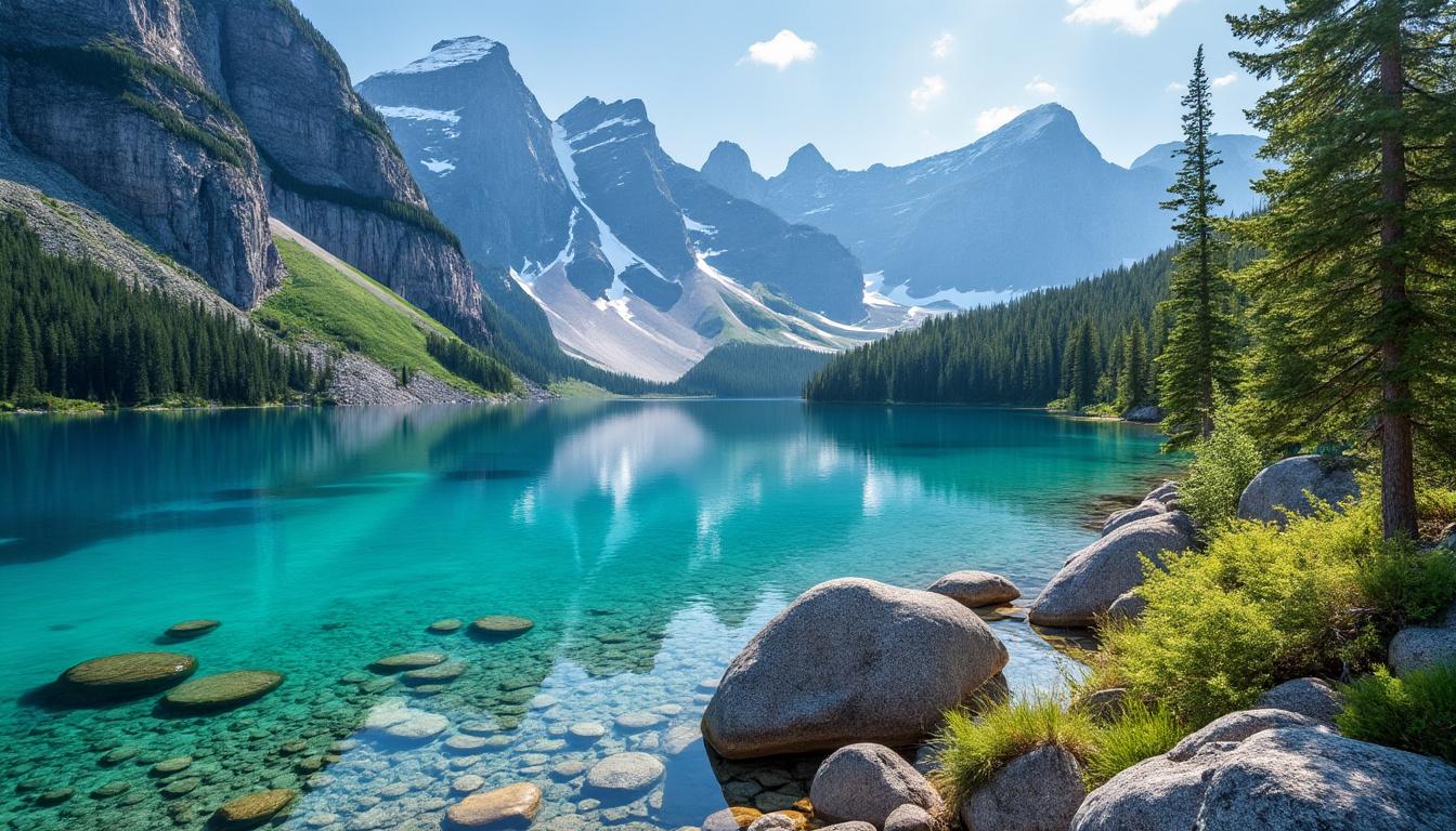 explorez le lac d'oô, un véritable joyau naturel niché entre montagnes majestueuses et forêts verdoyantes, idéal pour les amoureux de la nature et les aventuriers.