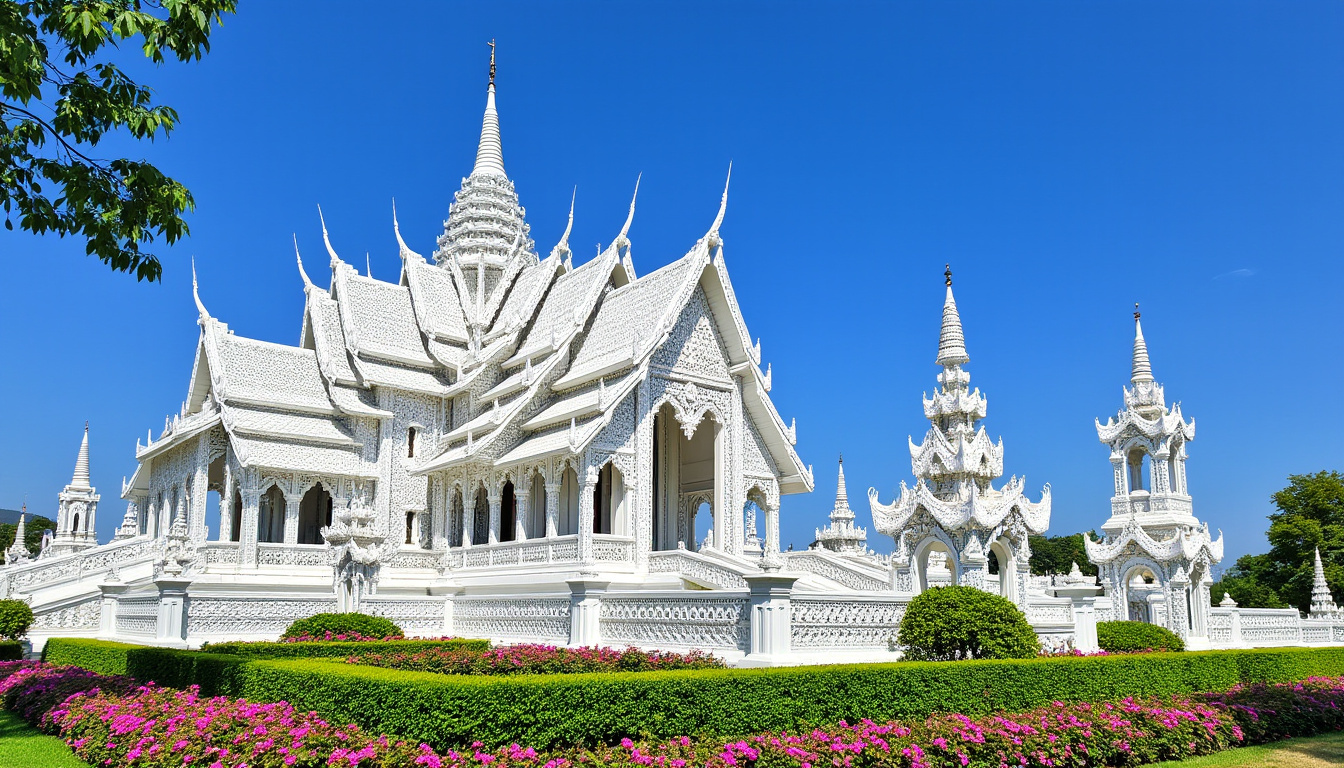explorez le temple blanc de chiang rai, un chef-d'œuvre architectural unique en thaïlande, alliant art contemporain et tradition bouddhiste, pour une expérience culturelle inoubliable.